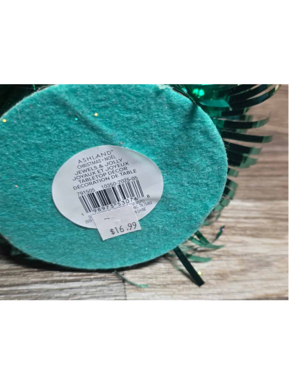 Ashland Tabletop Christmas Tree Decoration One Size Green Gold